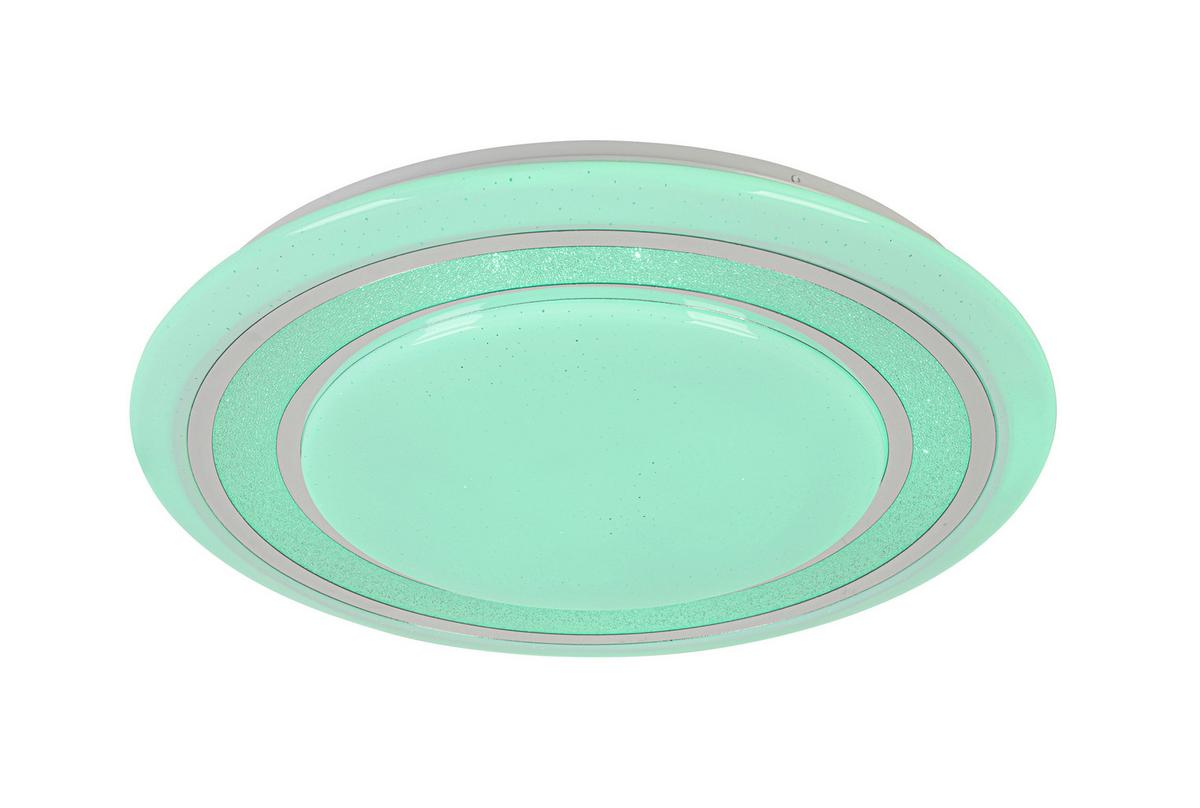 STROPNÍ LED SVÍTIDLO GIESBERT - bílá/barvy chromu, Moderní, kov/plast (55/8cm) - Premium Living
