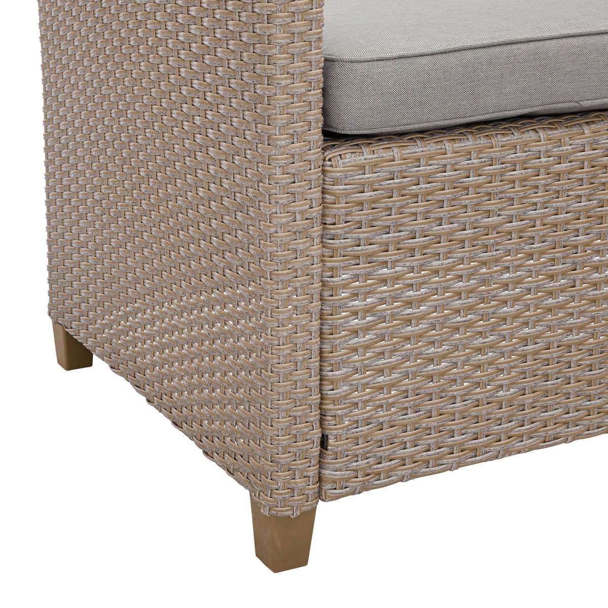 TERASOVÁ SEDACÍ SOUPRAVA Liow - černá/hnědá, kov/textil (175/235cm) - Modern Living