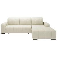 Ecksofa mit Schlaffunktion + Bettkasten Vicari Beige - Beige/Schwarz, MODERN, Textil (185/292cm) - Livetastic