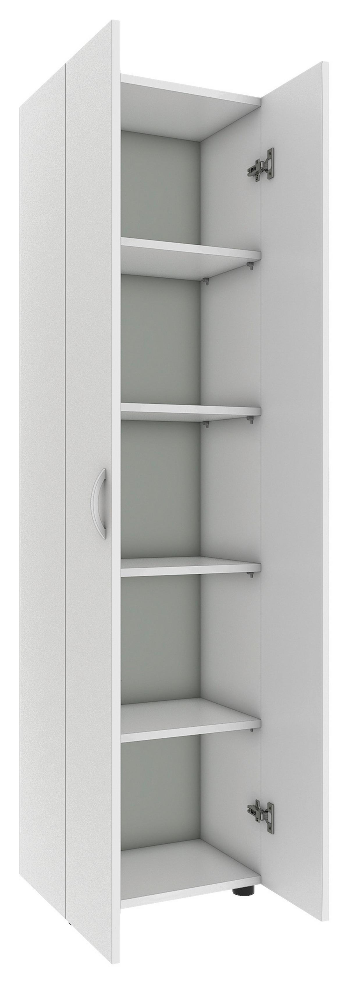 Klassischer Aktenschrank in Weiß mit zwei Türen