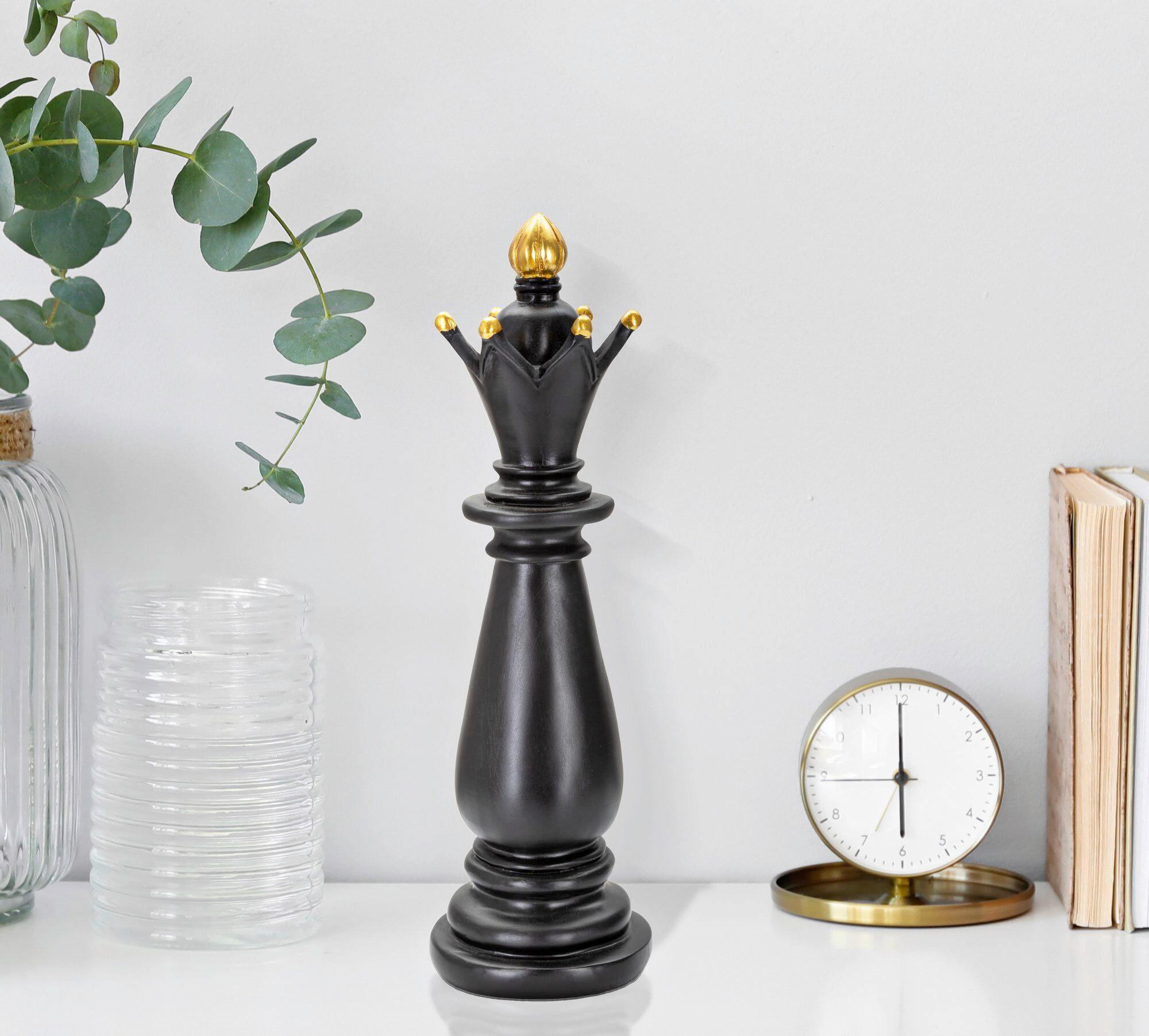 Skulptur Black And Gold Bishop B: 12,5 cm - Goldfarben/Schwarz, Basics, Kunststoff (12.5/38.5/12.5cm)