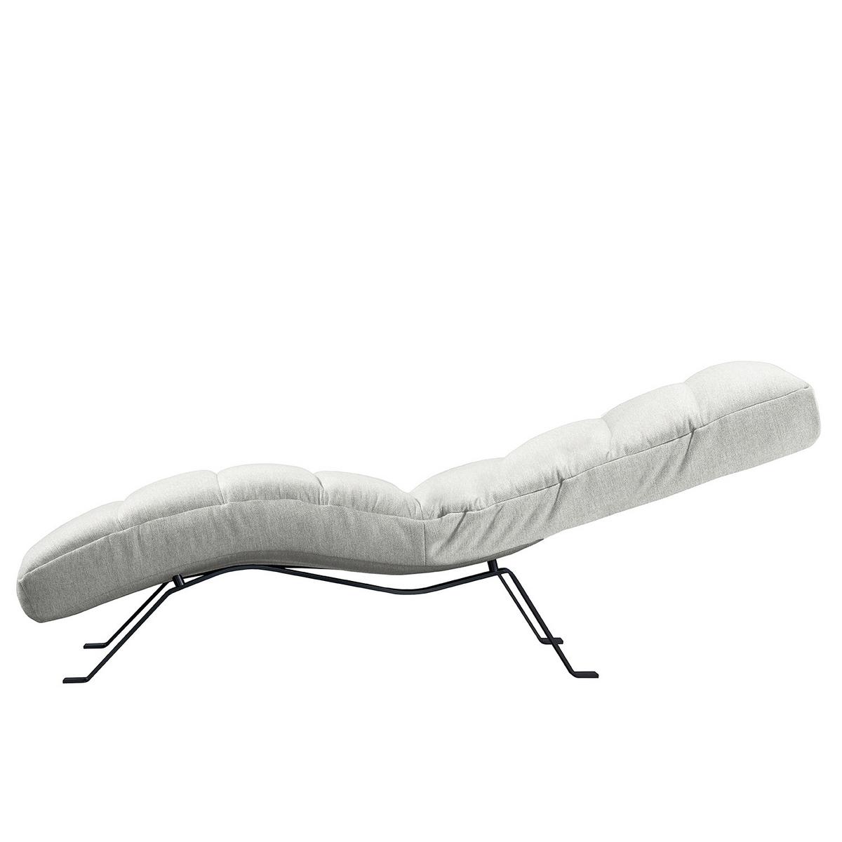 Relaxliege Swing Blick Hellgrau B: 65 Cm - Hellgrau/Schwarz, Design, Textil (65/65/171cm) - Livetastic