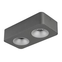 Led-strahler 43100-2 - Klar/Dunkelgrau, Design, Kunststoff/Metall (22,4/11.7cm) - Globo