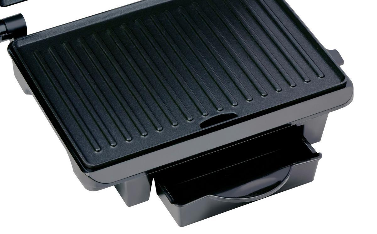Kontaktgrill Contact Grill 230v 1000w Silve - Schwarz, Basics, Metall (31/26/10,5cm)