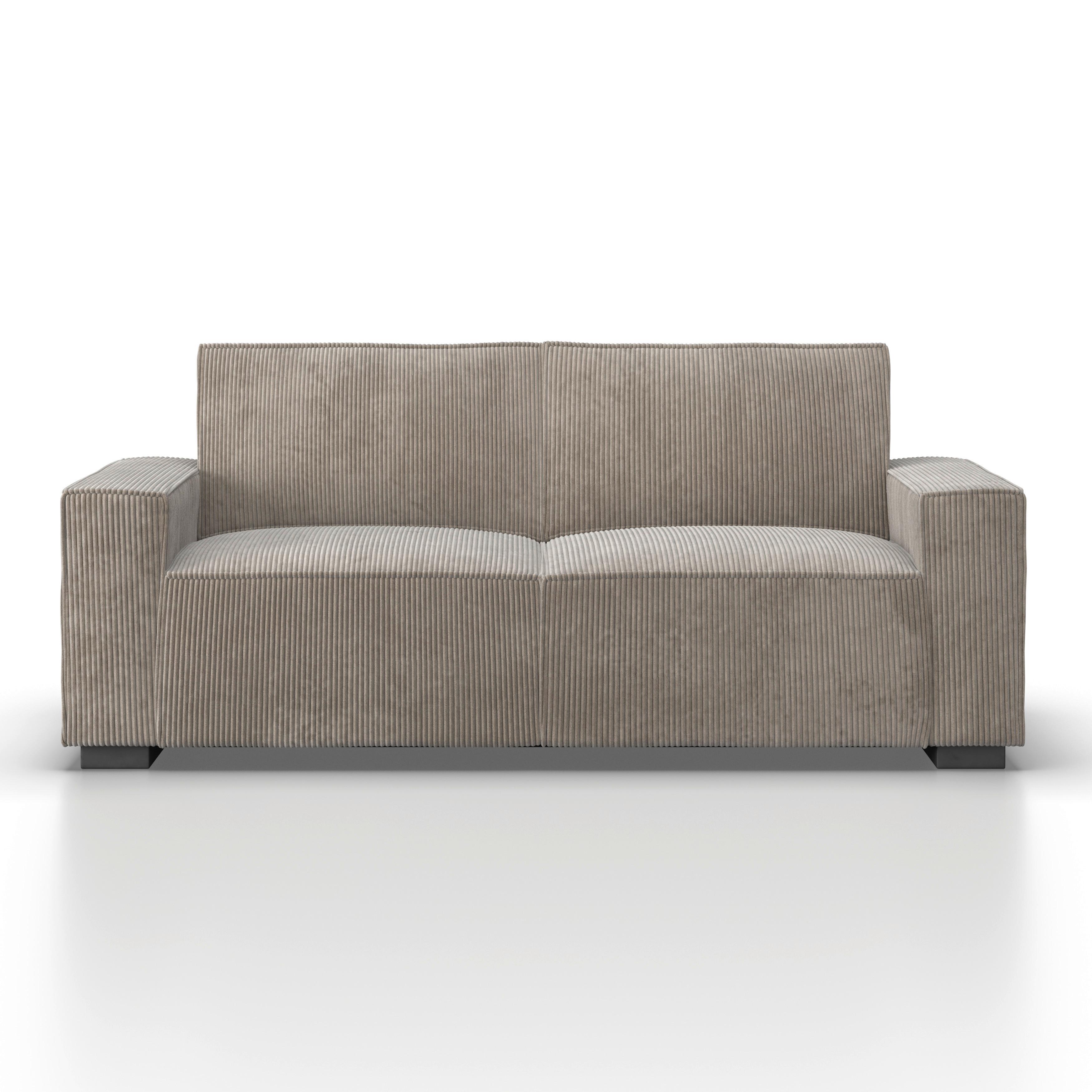 Trojmiestna pohovka LIAM, béžová - čierna/béžová, Modern, drevo/textil (210/84/90cm) - Bessagi Home