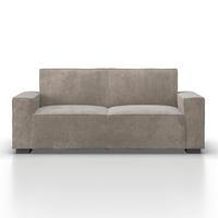 Třímístná pohovka LIAM, béžová - černá/béžová, Moderní, dřevo/textil (210/84/90cm) - Bessagi Home