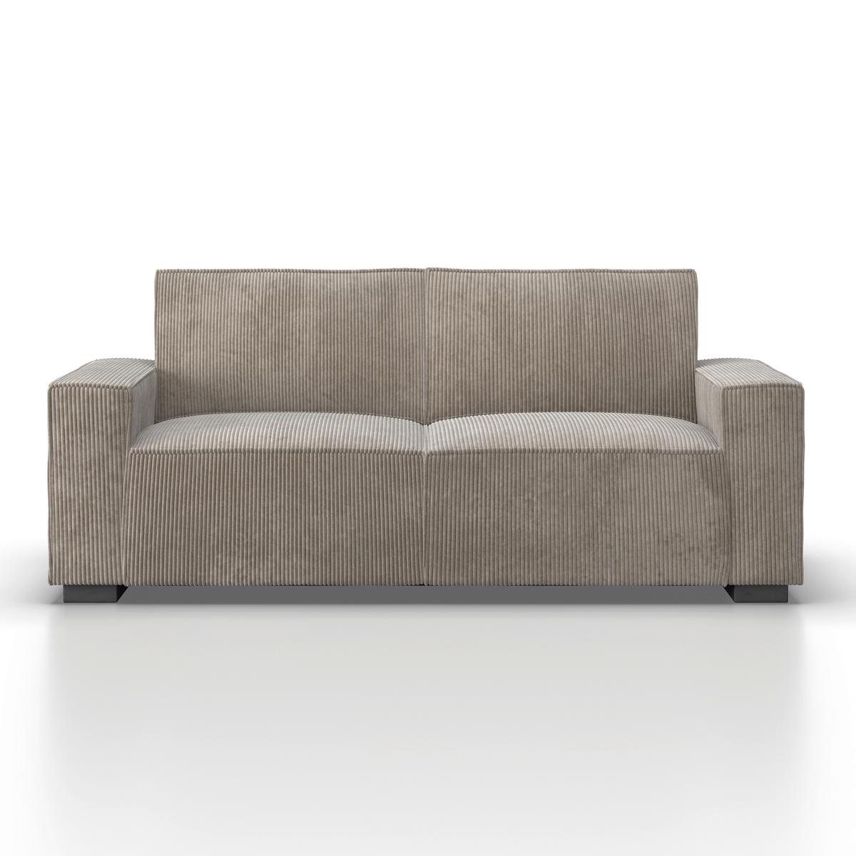 Třímístná pohovka LIAM, béžová - černá/béžová, Moderní, dřevo/textil (210/84/90cm) - Bessagi Home