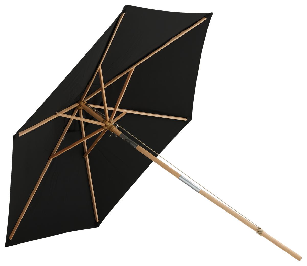 Sonnenschirm Corypho Dm: 250cm H: 232cm  Schwarz - Schwarz, KONVENTIONELL (250/232cm) - Gardenson