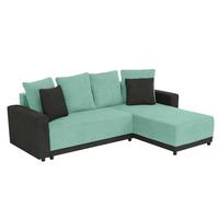Ecksofa Time Anthrazit, Mintgrün S: 178x248 Cm - Anthrazit/Schwarz, Design, Textil (178/248cm) - MID.YOU