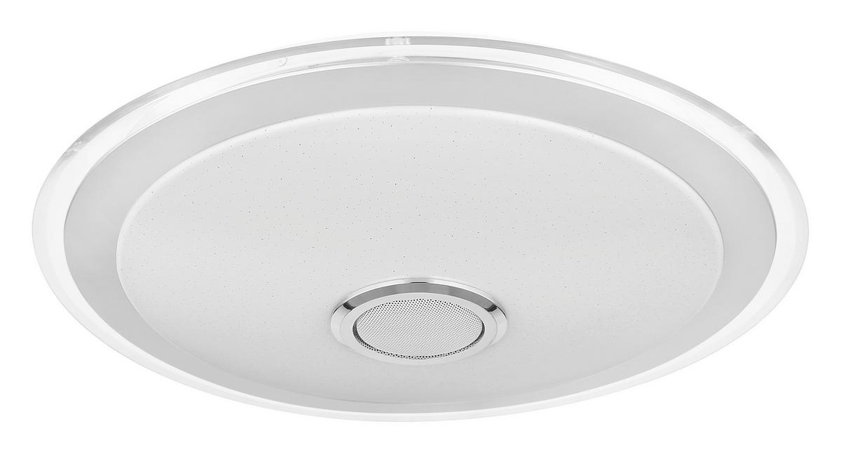 LED-Deckenleuchte 41371-24 - Chromfarben/Klar, KONVENTIONELL, Kunststoff/Metall (43/10,5cm) - Globo
