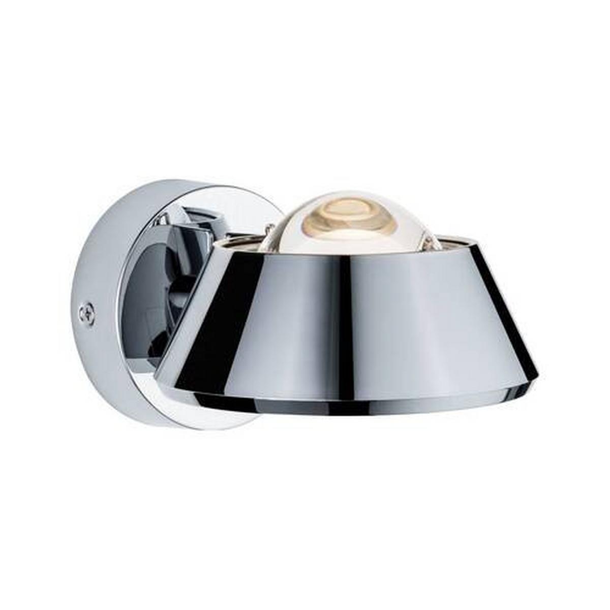 LED-Wandleuchte Ip44 1-Flammig Chromfarben - Chromfarben, Basics, Kunststoff (8cm) - Paulmann