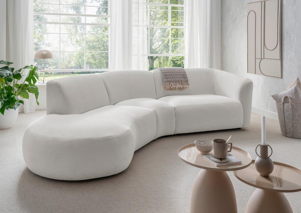 Ecksofa Jesi, Beige S: 182x276 Cm - Beige/Schwarz, MODERN, Textil (182/276cm) - Livetastic