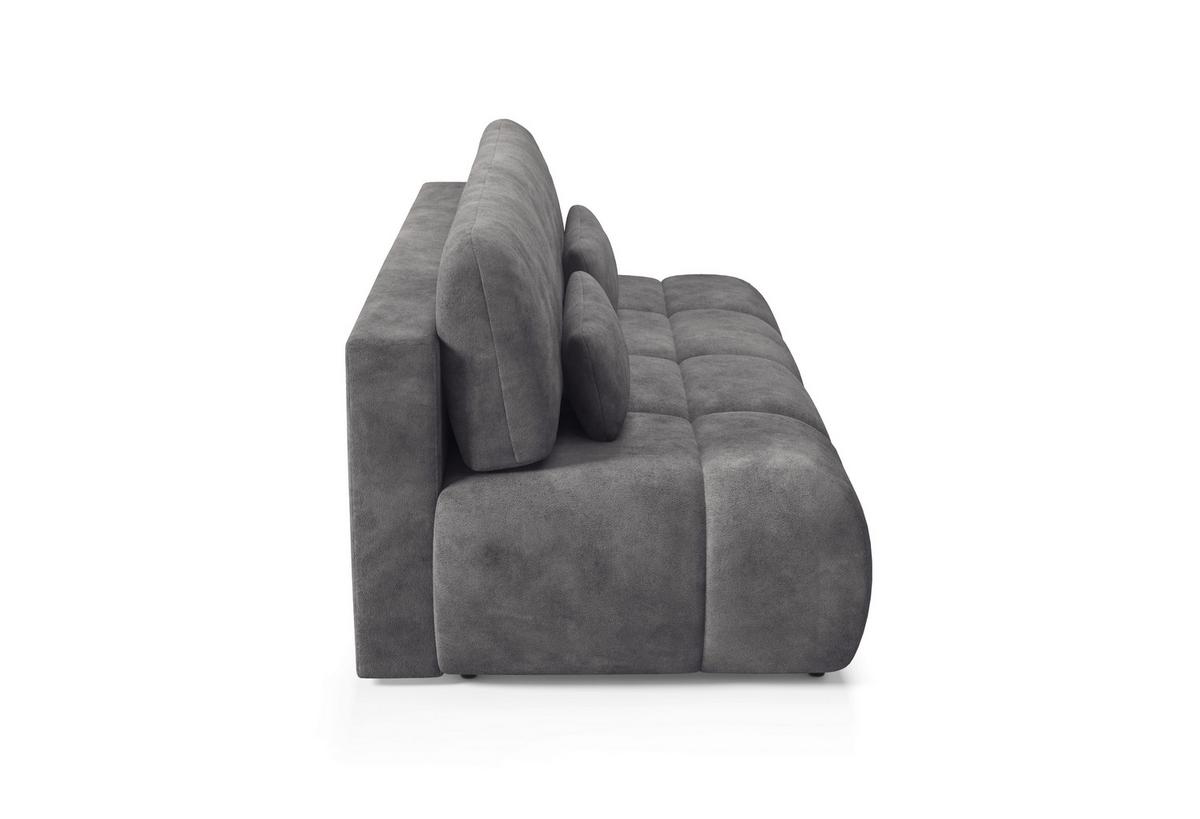 Schlafsofa Maron Grau B: 219cm - Schwarz/Grau, Design, Textil (219/94/110cm) - Livetastic
