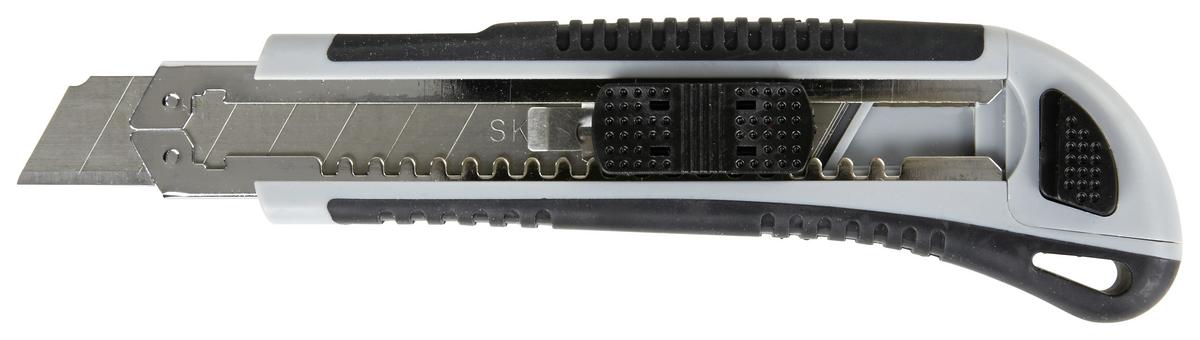 Cuttermesser 3 Ersatzklingen Abbrechklingen - Silberfarben/Schwarz, KONVENTIONELL, Metall (14cm)