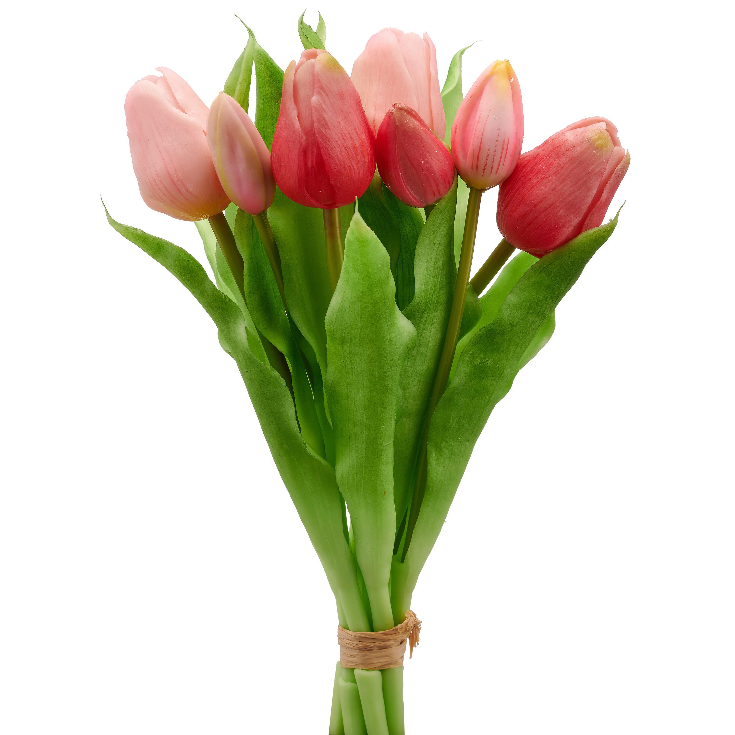 Tulipán TULPENBUND I - růžová/pink, Basics, kov/plast (31cm) - Mömax
