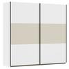 Schwebetürenschrank Neo Weiß Champagner B: 218 Cm - Champagner/Weiß, MODERN, Holzwerkstoff (218/210/59cm) - Rauch Möbel