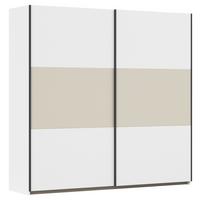 Schwebetürenschrank Neo Weiß Champagner B: 218 cm - Champagner/Weiß, MODERN, Holzwerkstoff (218/210/59cm) - Rauch Möbel