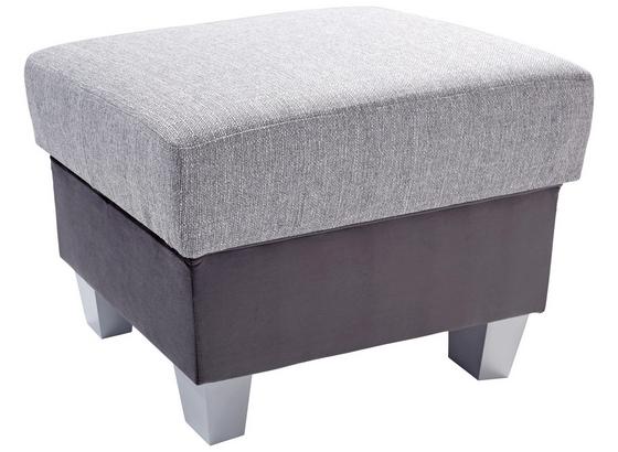 Hocker Portland - Dunkelgrau/Silberfarben, KONVENTIONELL, Holz/Holzwerkstoff (68/43/47cm) - Ombra Hocker Portland - Dunkelgrau/Silberfarben, KONVENTIONELL, Holz/Holzwerkstoff (68/43/47cm) - Ombra