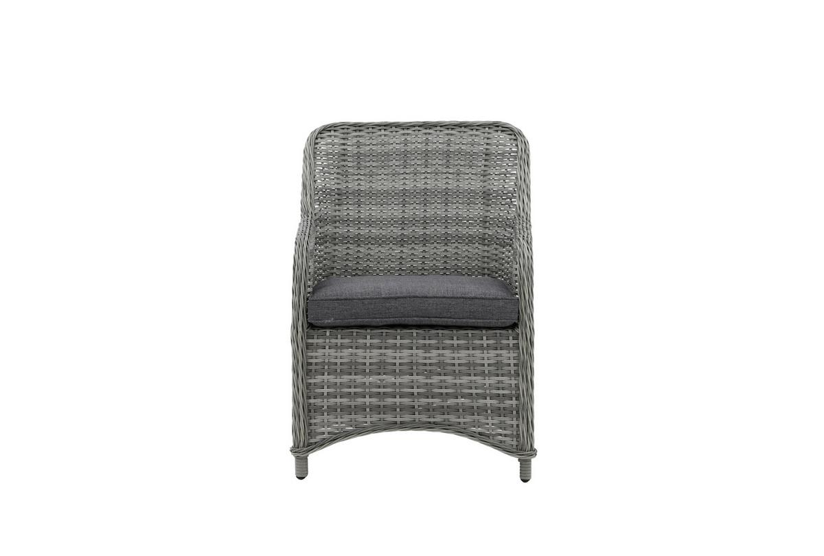 Gartenstuhl-Set Vikelund - Grau, KONVENTIONELL, Textil/Metall (65/92/75cm) - Gardenson