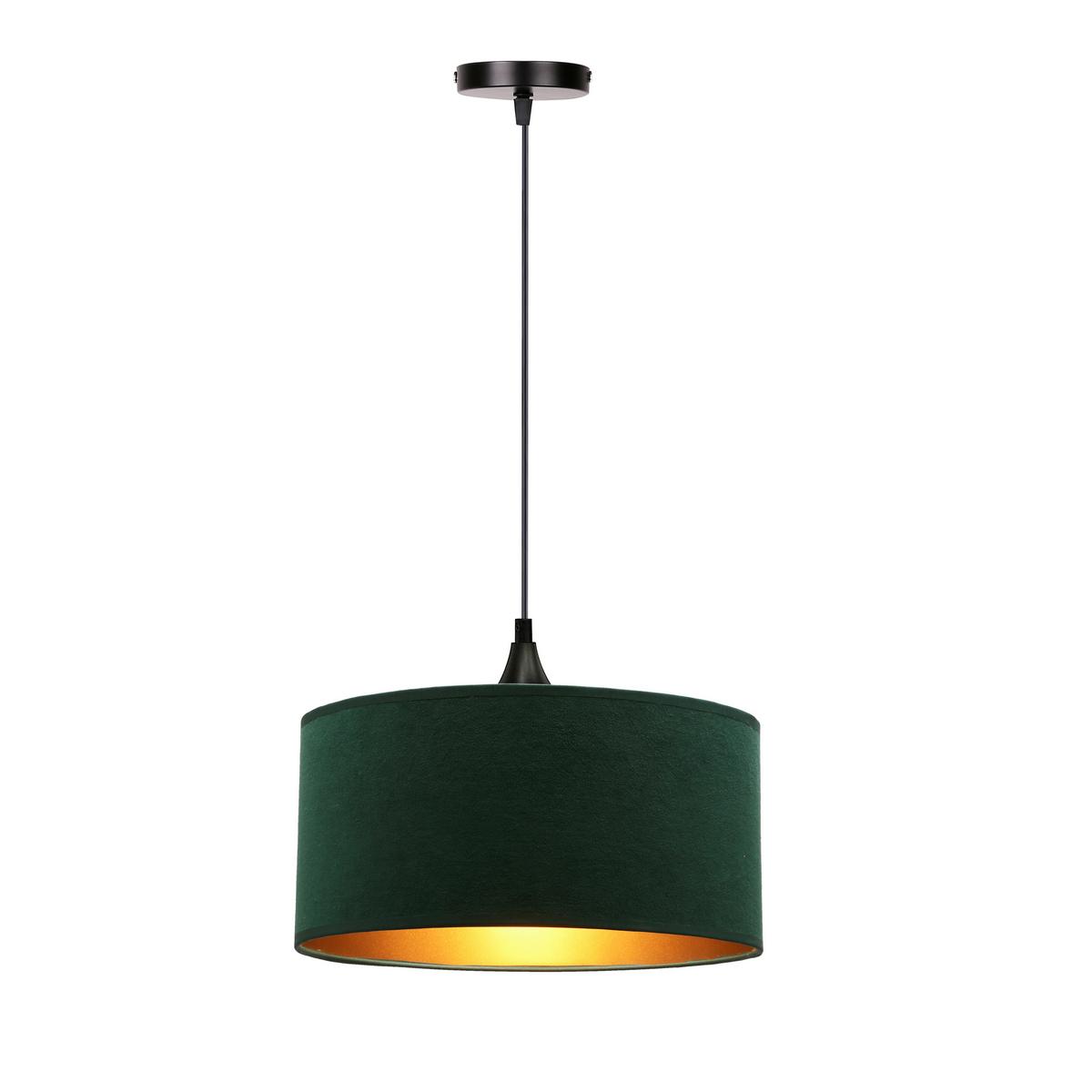 Pendelleuchte 31-19646 Maloto - Dunkelgrün/Goldfarben, KONVENTIONELL, Kunststoff/Metall (30/30/115cm)