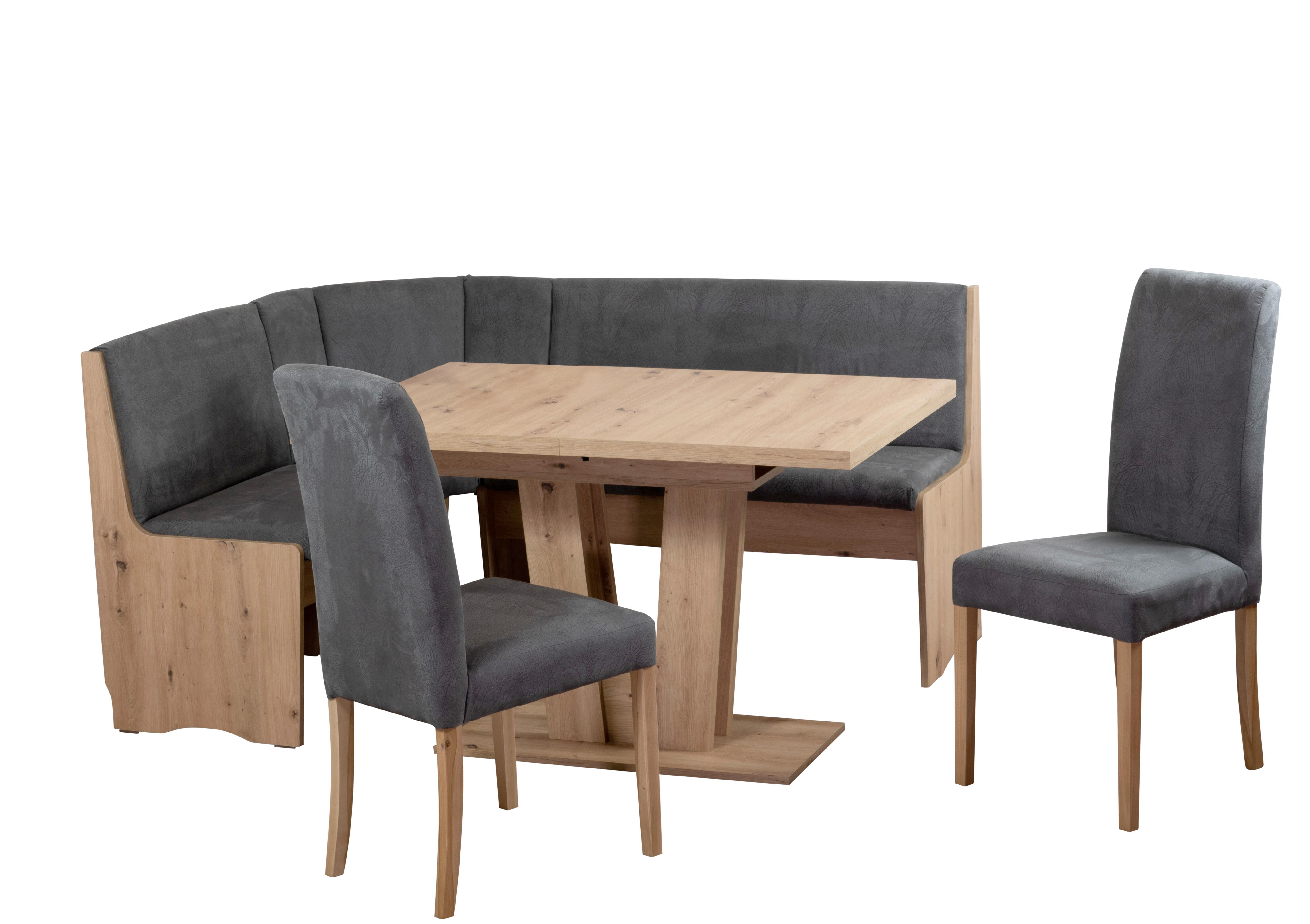 Eckbankgruppe Duisburg Vaduar Titanic Grau/Eiche D. B: 125cm - Eiche Artisan/Grau, KONVENTIONELL, Holz/Holzwerkstoff (125/89/165cm) - MID.YOU