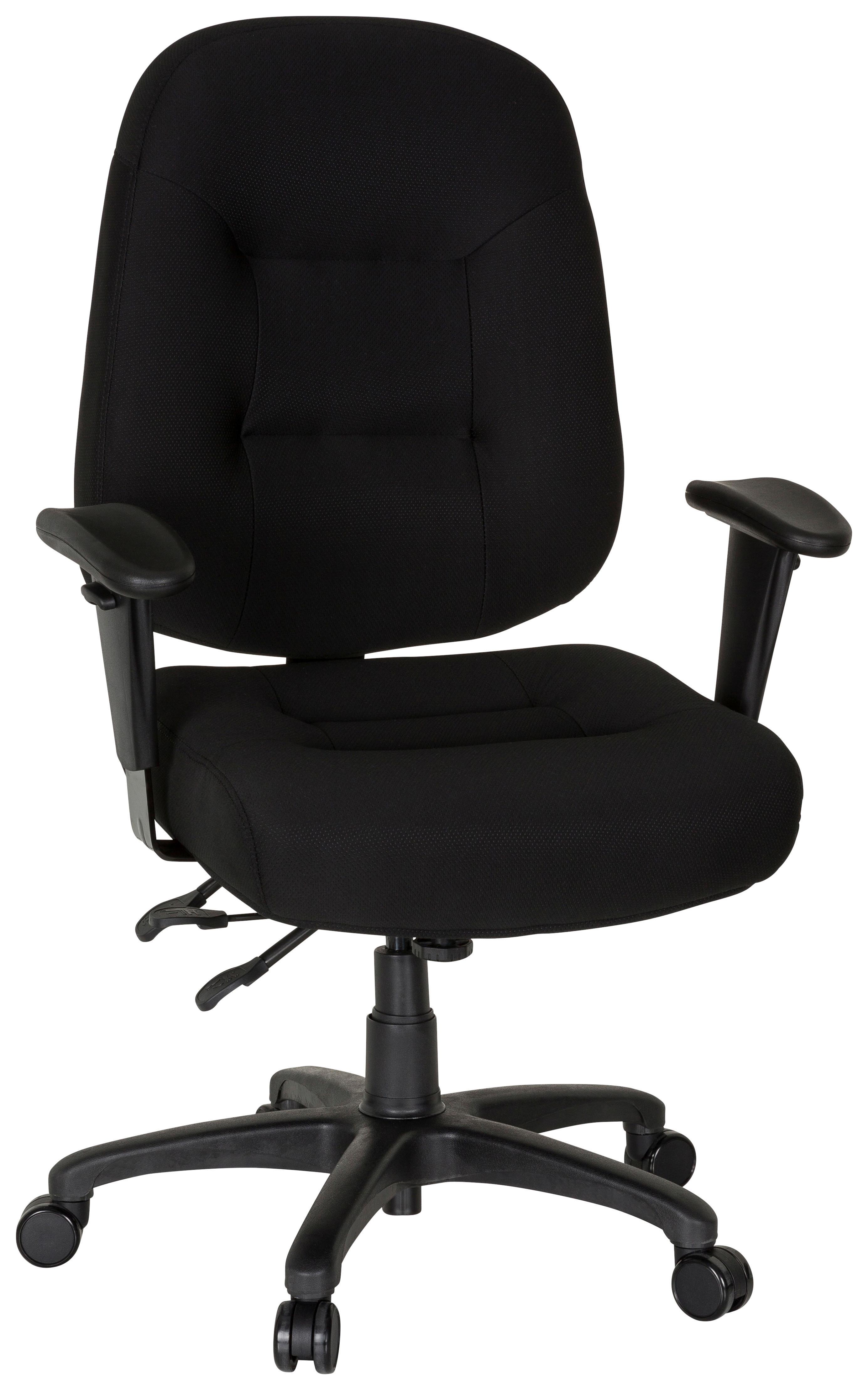 Bürostuhl Zenit XXL Schwarz Bis 150 Kg - Schwarz, Basics, Kunststoff/Textil (76/119/69cm) - MID.YOU