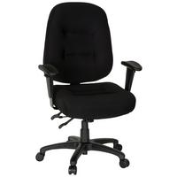 Bürostuhl Zenit Xxl Schwarz Bis 150 Kg - Schwarz, Basics, Kunststoff/Textil (76/119/69cm) - MID.YOU
