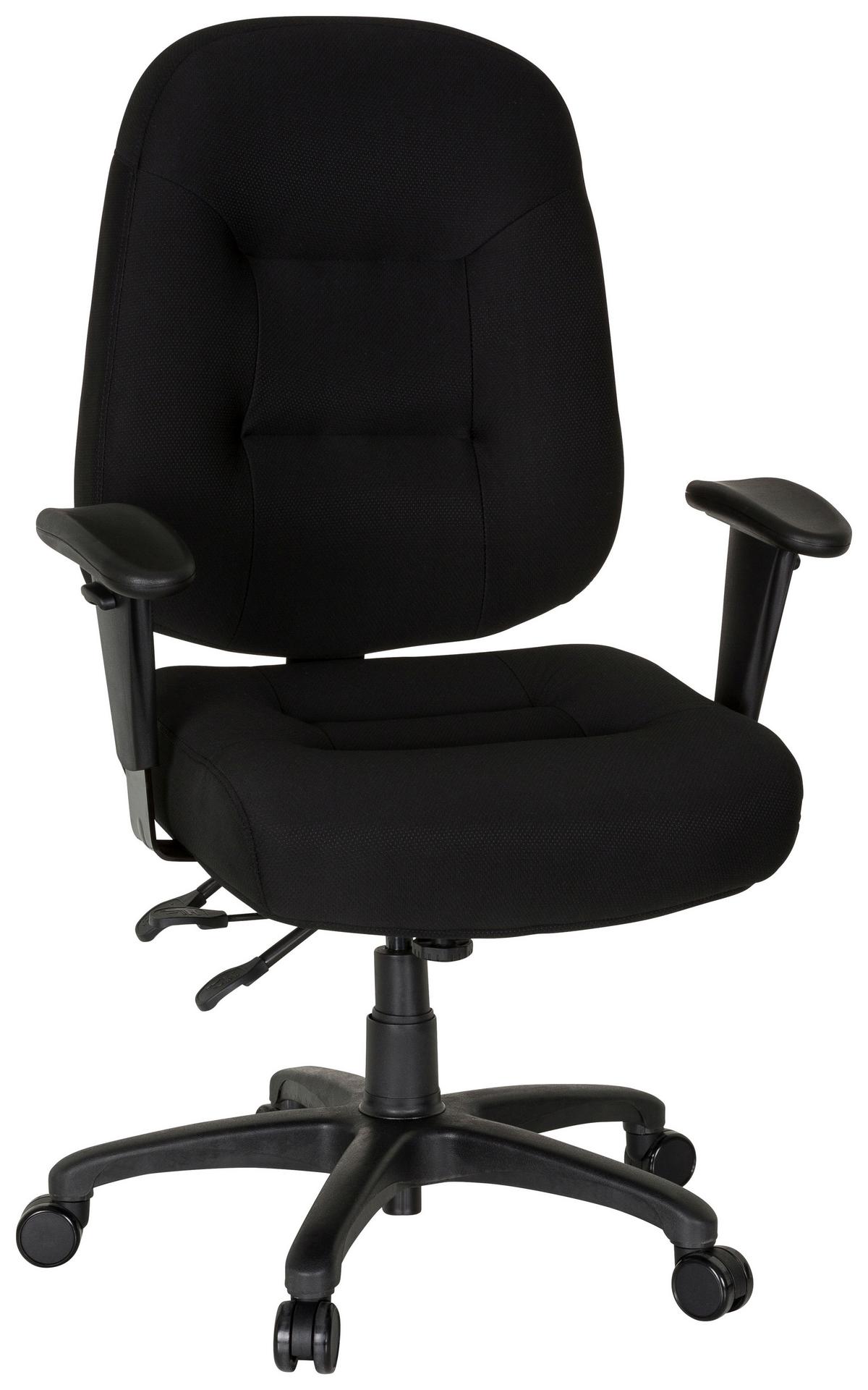 Bürostuhl Zenit Xxl Schwarz Bis 150 Kg - Schwarz, Basics, Kunststoff/Textil (76/119/69cm) - MID.YOU