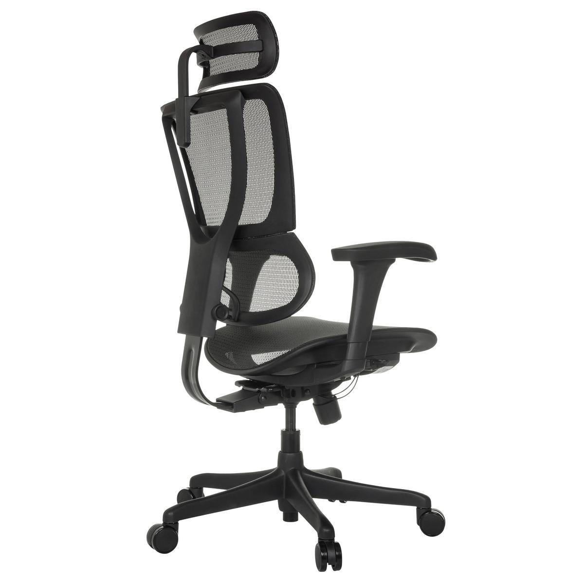 Drehstuhl Ergohuman SlimUltra Schwarz B: 69 cm - Schwarz, MODERN, Kunststoff/Textil (69/112 - 134/63cm) - MID.YOU