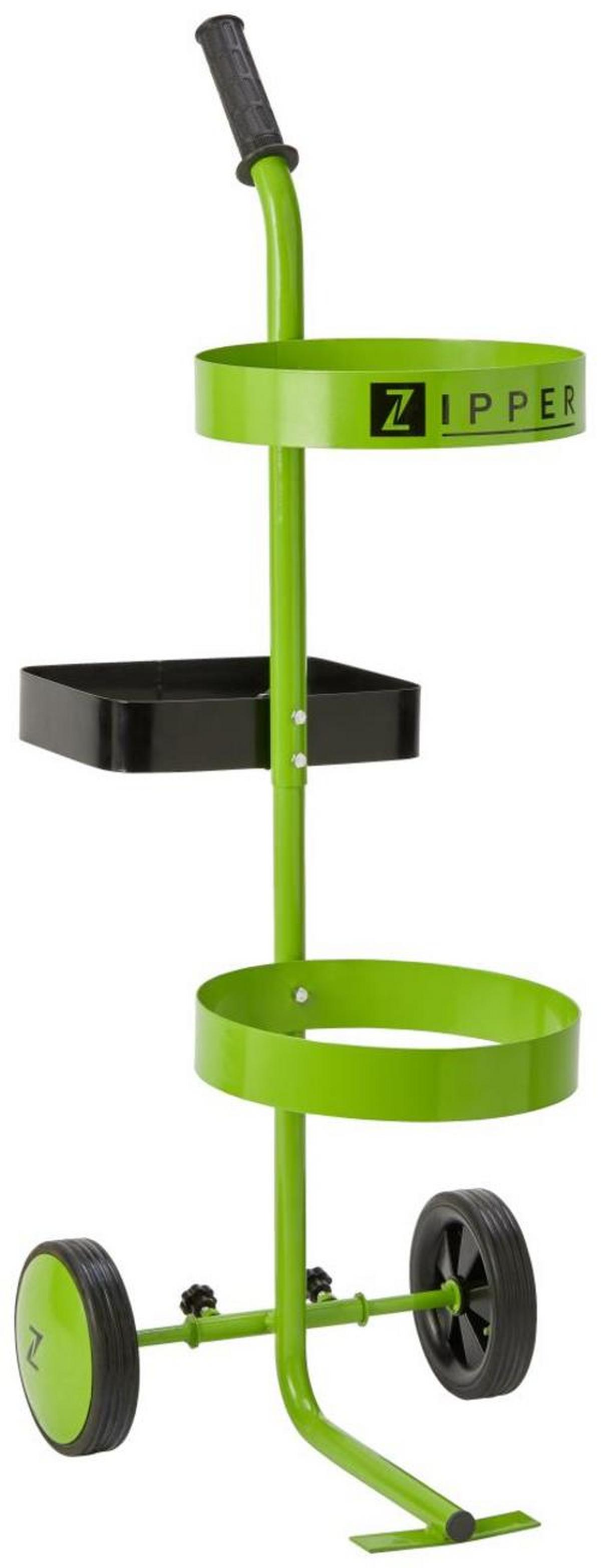 Gartengerätewagen ZI-UVGW1 Holz/Metall 2 Eimer H: 123 cm - Grün, MODERN, Holz/Kunststoff (123cm) - Zipper