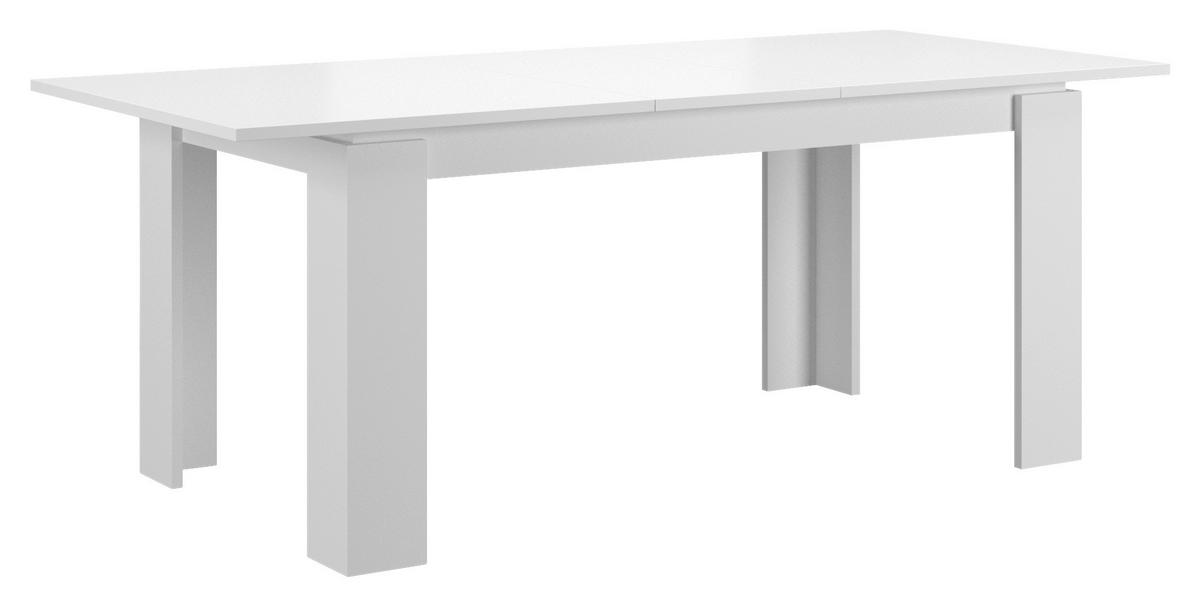 Esstisch  Titan ausziehbar Weiß B: 160-200 cm - Design, Holzwerkstoff (160-200/90/76cm) - MID.YOU