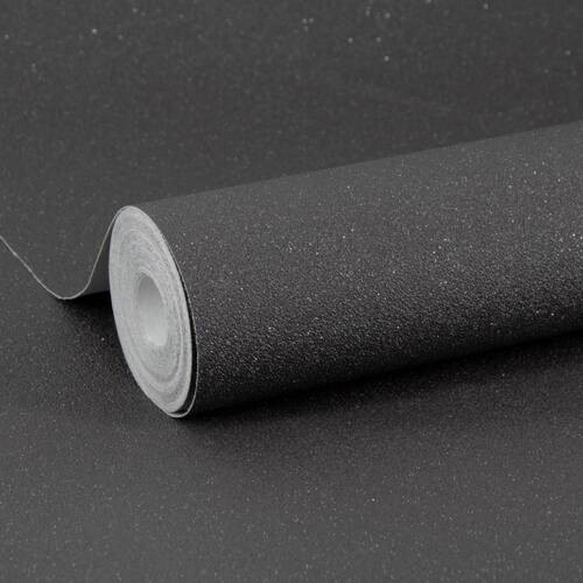Vliestapete 52x1000 cm Schwarz - Schwarz, Basics, Papier/Kunststoff (52/1000cm)