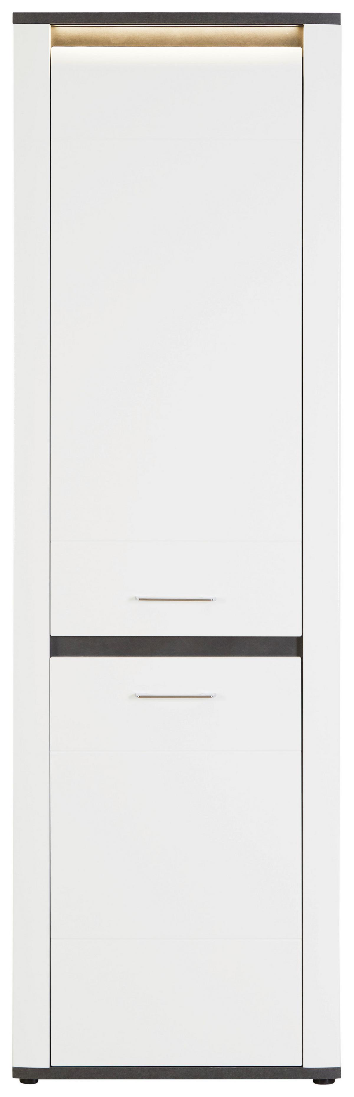 Szekrény Alassio - grafitszürke/fehér, Modern, faalapú anyag (61,7cm) - Luca Bessoni