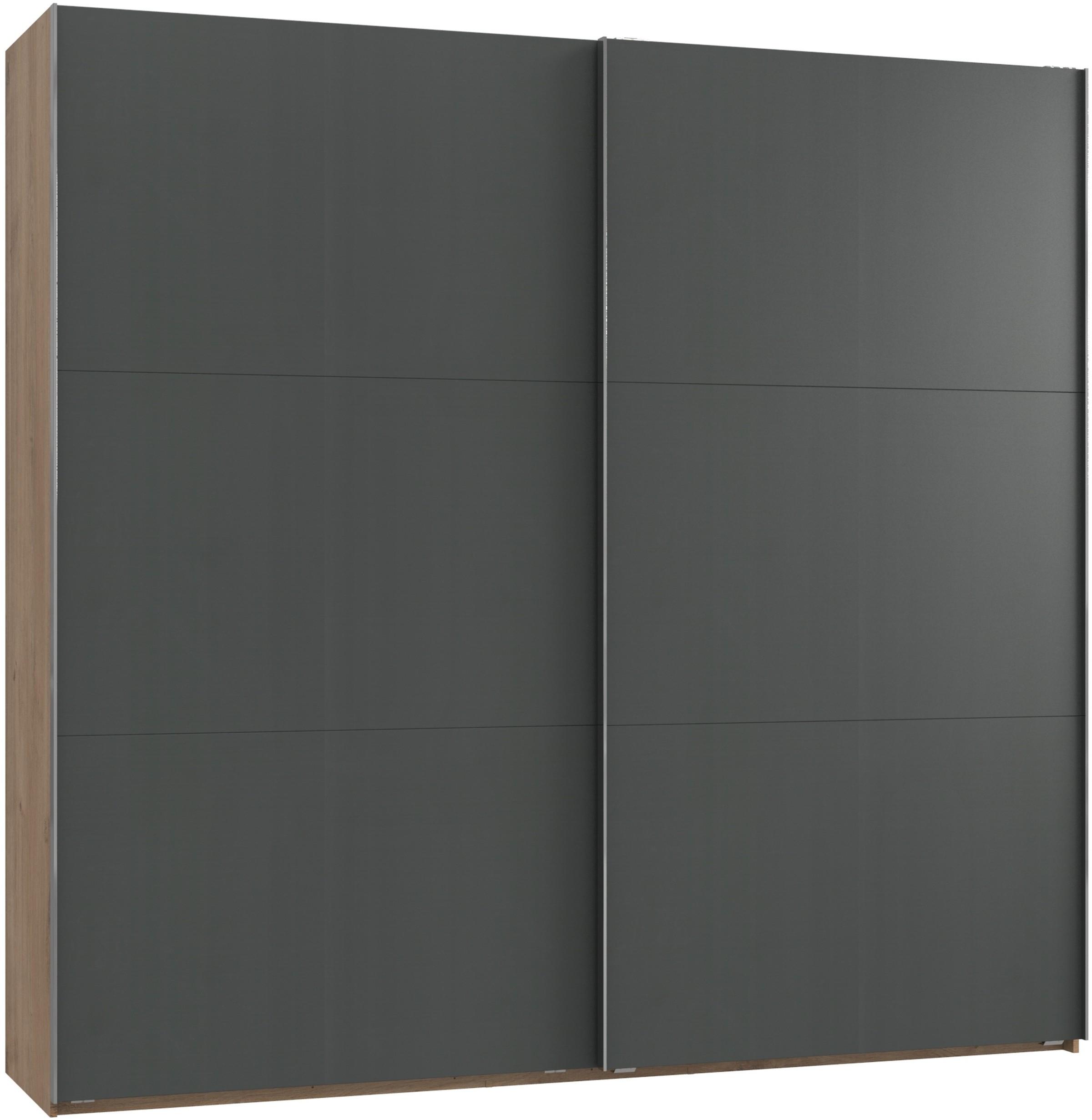 Schwebetürenschrank 250cm Level, Graphit/eiche Dekor - Eichefarben/Graphitfarben, MODERN, Holzwerkstoff (250/236/65cm) - MID.YOU