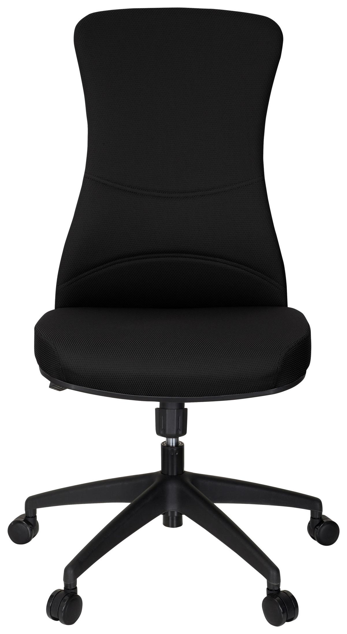 Drehstuhl Office Xt Schwarz - Schwarz, MODERN, Kunststoff/Textil (54/116/65cm) - MID.YOU