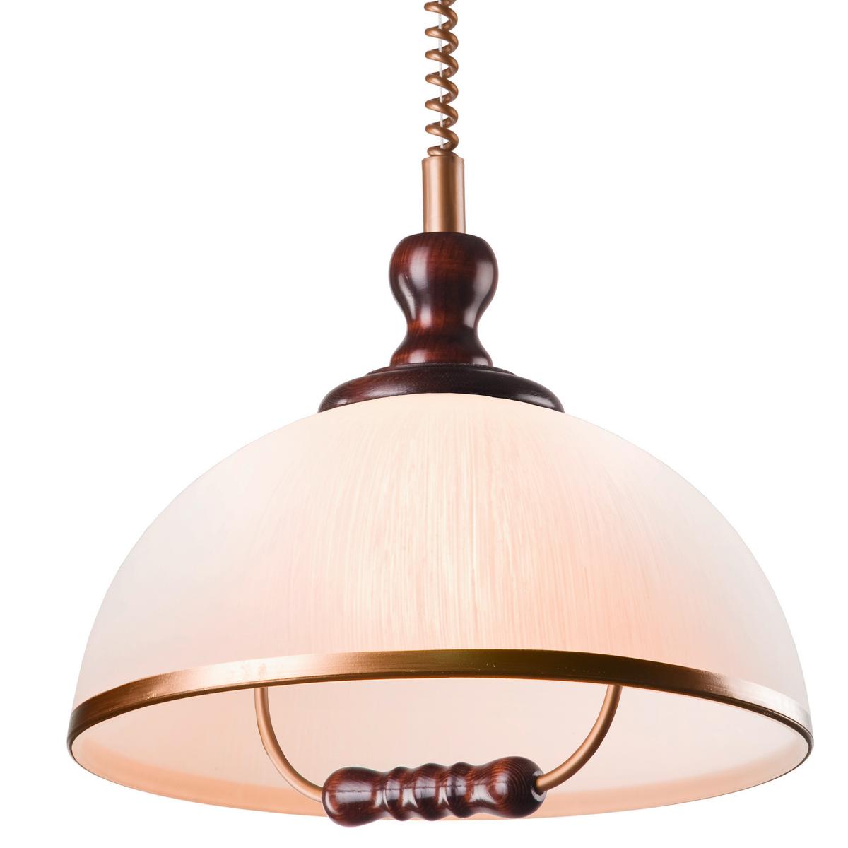 Pendelleuchte Ramona Haselnussfarben B: 30cm - Haselnussfarben, Natur, Glas/Holz (64/30/64cm)