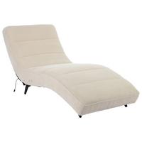 Relaxliege Romeo Webstoff Beige, B: 73 cm - Beige/Schwarz, MODERN, Holz/Textil (73/83/166cm)