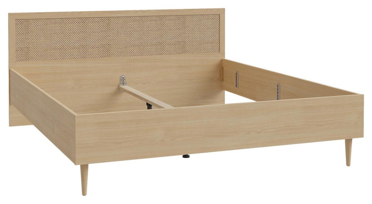 POSTEĽ CALASETTA - farba duba/béžová, Natur, kompozitné drevo (180/200cm)