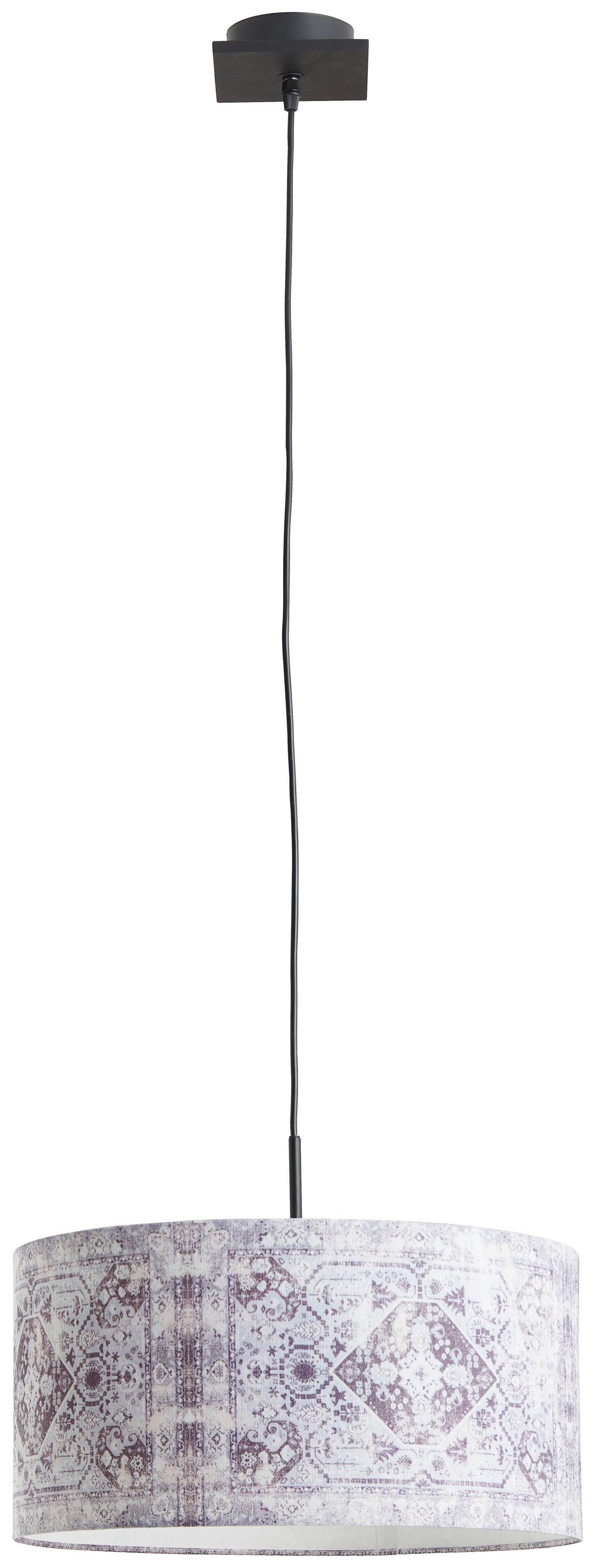 Hängeleuchte 15581h - Blau/Schwarz, Design, Textil/Metall (40/150cm) - Globo