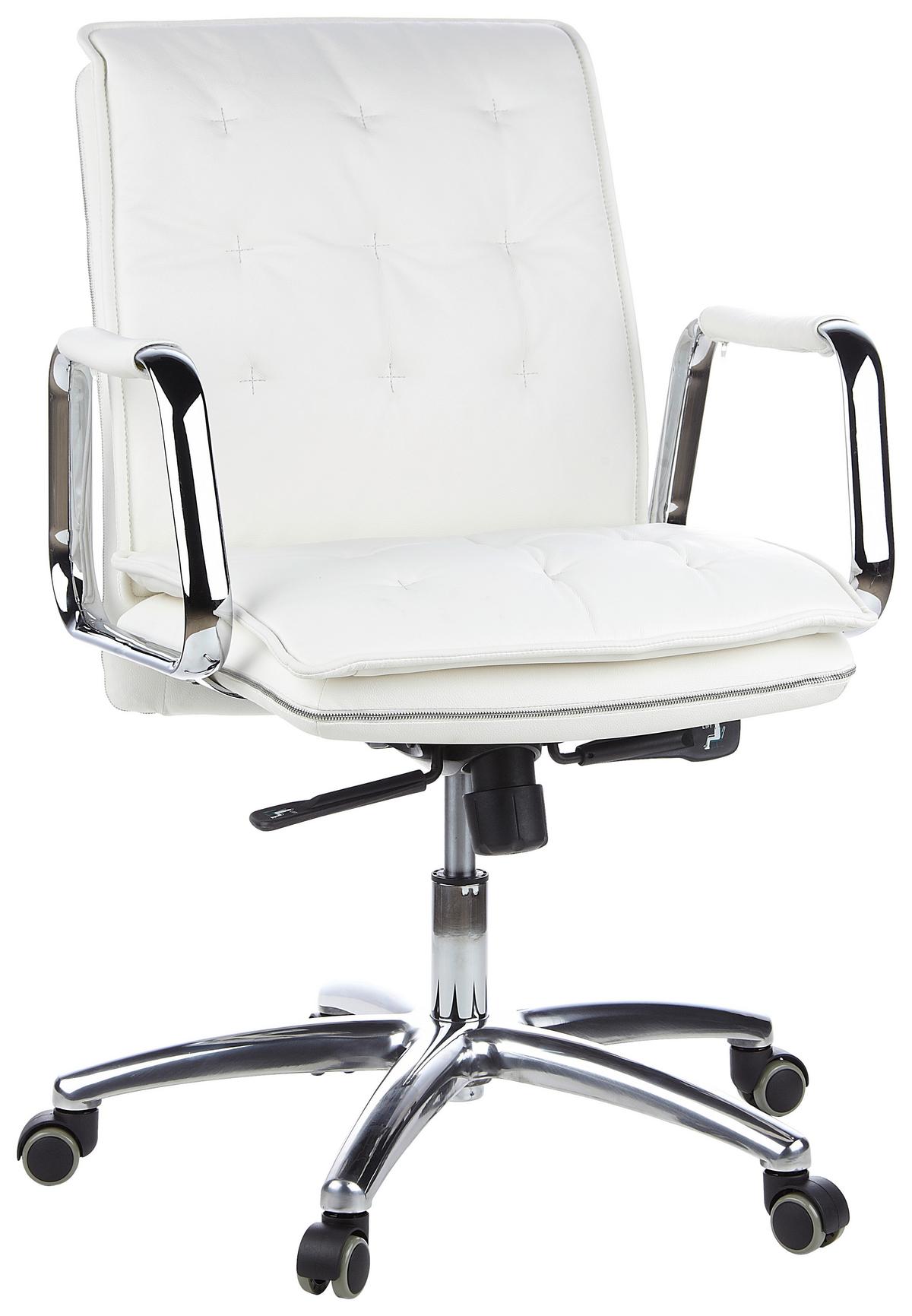 Chefsessel Villa Creme Bis 120 Kg - Silberfarben/Creme, Basics, Leder/Kunststoff (60/109/48cm) - MID.YOU