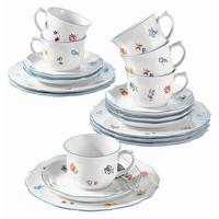 Kaffeeservice Sonate Porzellan für 6 Personen, Geschirr Set - Blau/Multicolor, ROMANTIK / LANDHAUS, Keramik (30/15/15cm) - Seltmann Weiden