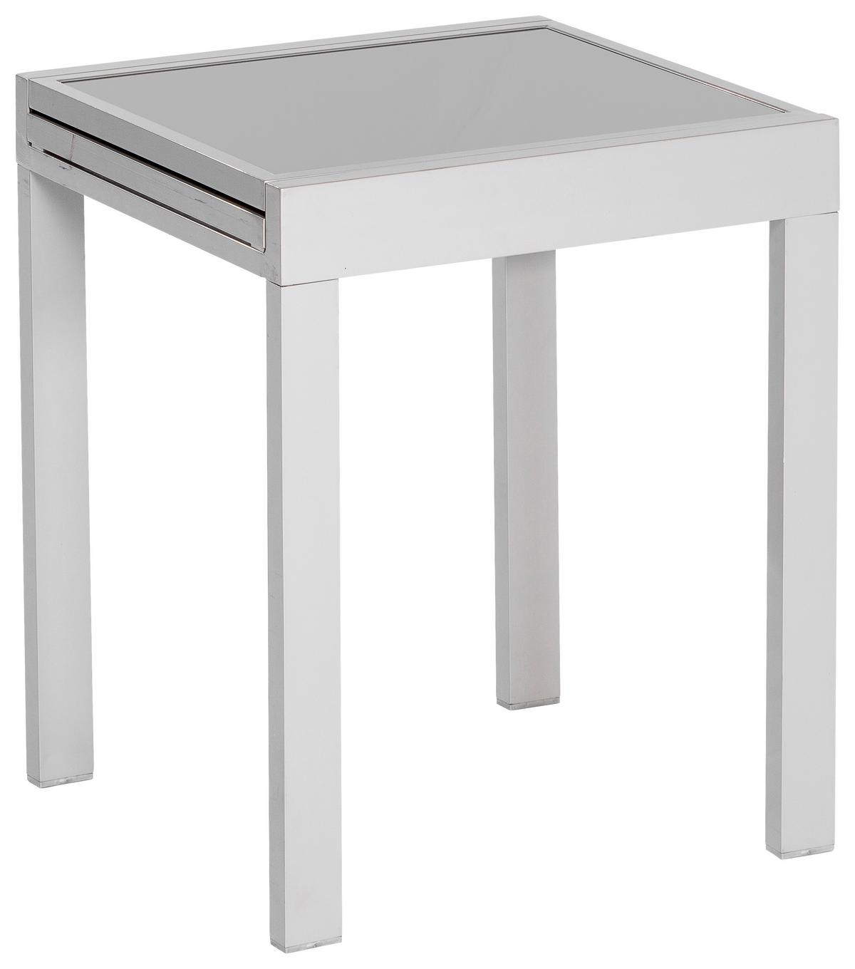 Gartenmöbel Set 3-Tlg Amalfi aus Metall/Kunststoff - Silberfarben/Braun, MODERN, Kunststoff/Metall - Gardenson