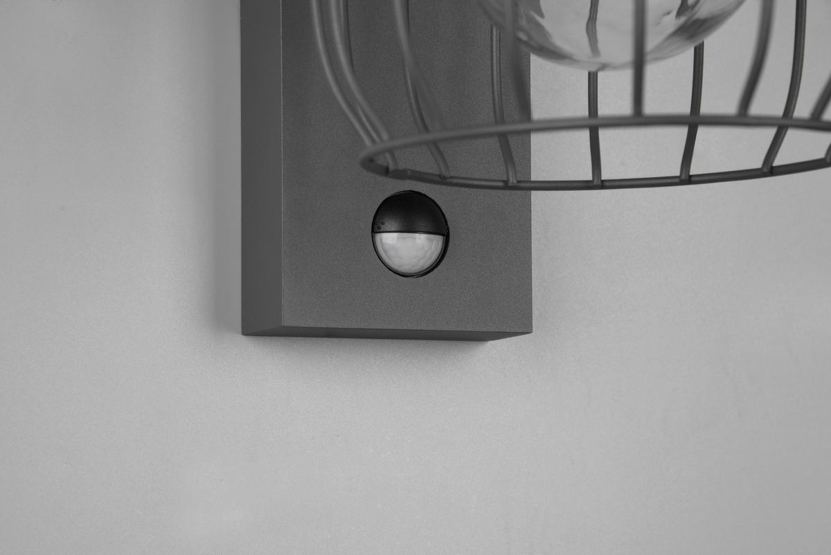 Außenwandleuchte 40 Watt Aluminium, Wandmontage - Anthrazit, Basics, Metall (28/16,5/23,5cm) - Trio Leuchten