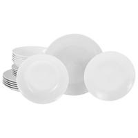 Jedálenský servis 18-dielny - biela, Basics, keramika - Creatable