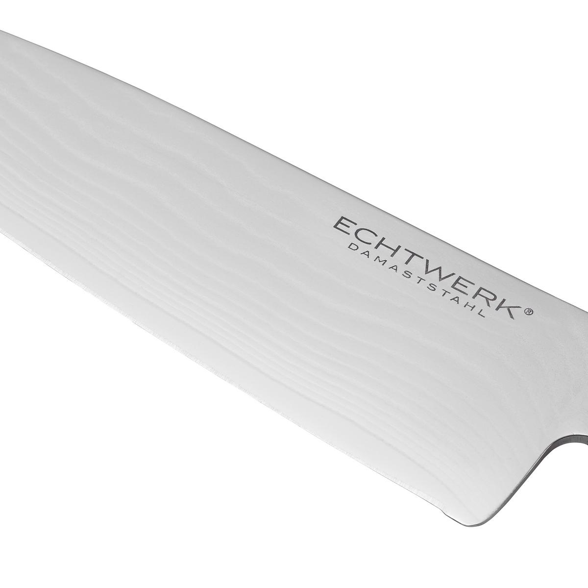 KUCHÁRSKY NÔŽ damašková oceľ - strieborná, Modern, kov (31cm) - Echtwerk