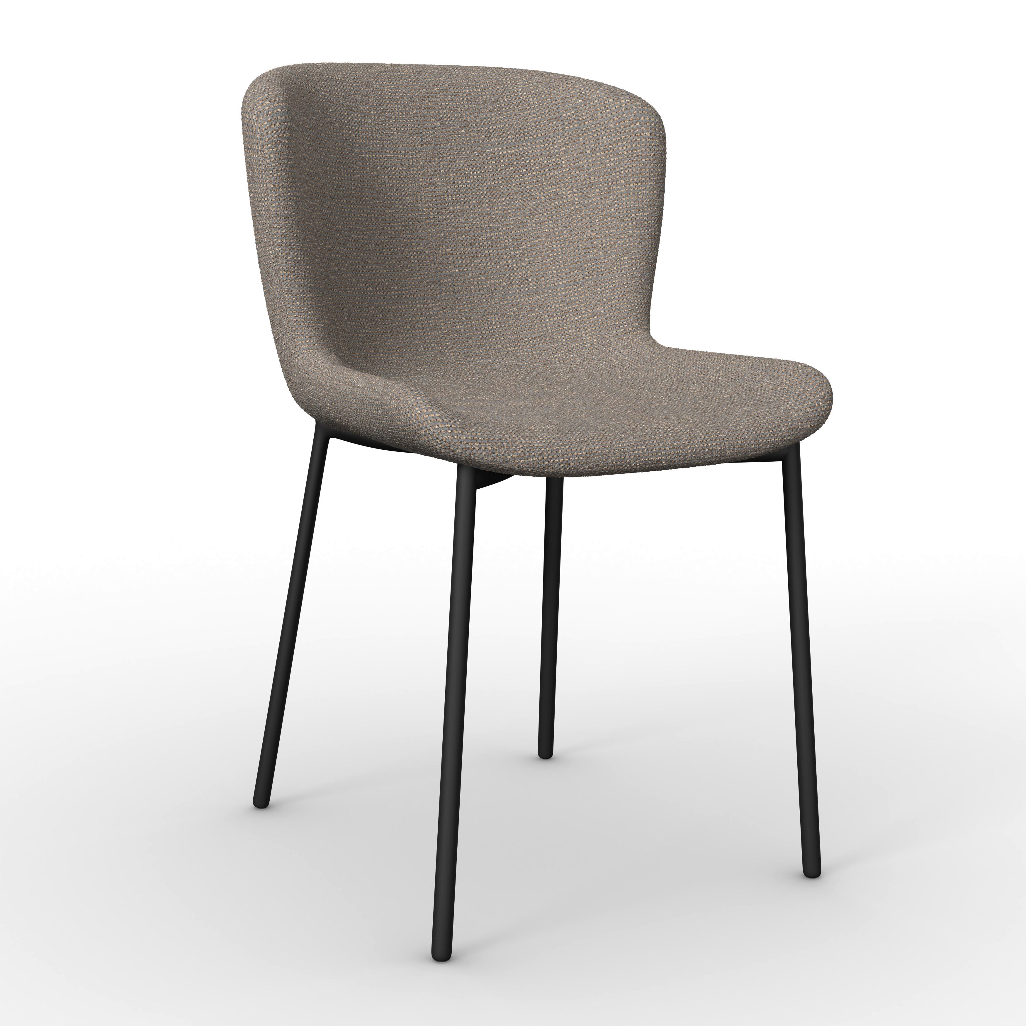 ŽIDLE NOEMIE - černá/hnědá, Moderní, kov/dřevo (49/81/54cm) - Bessagi Home