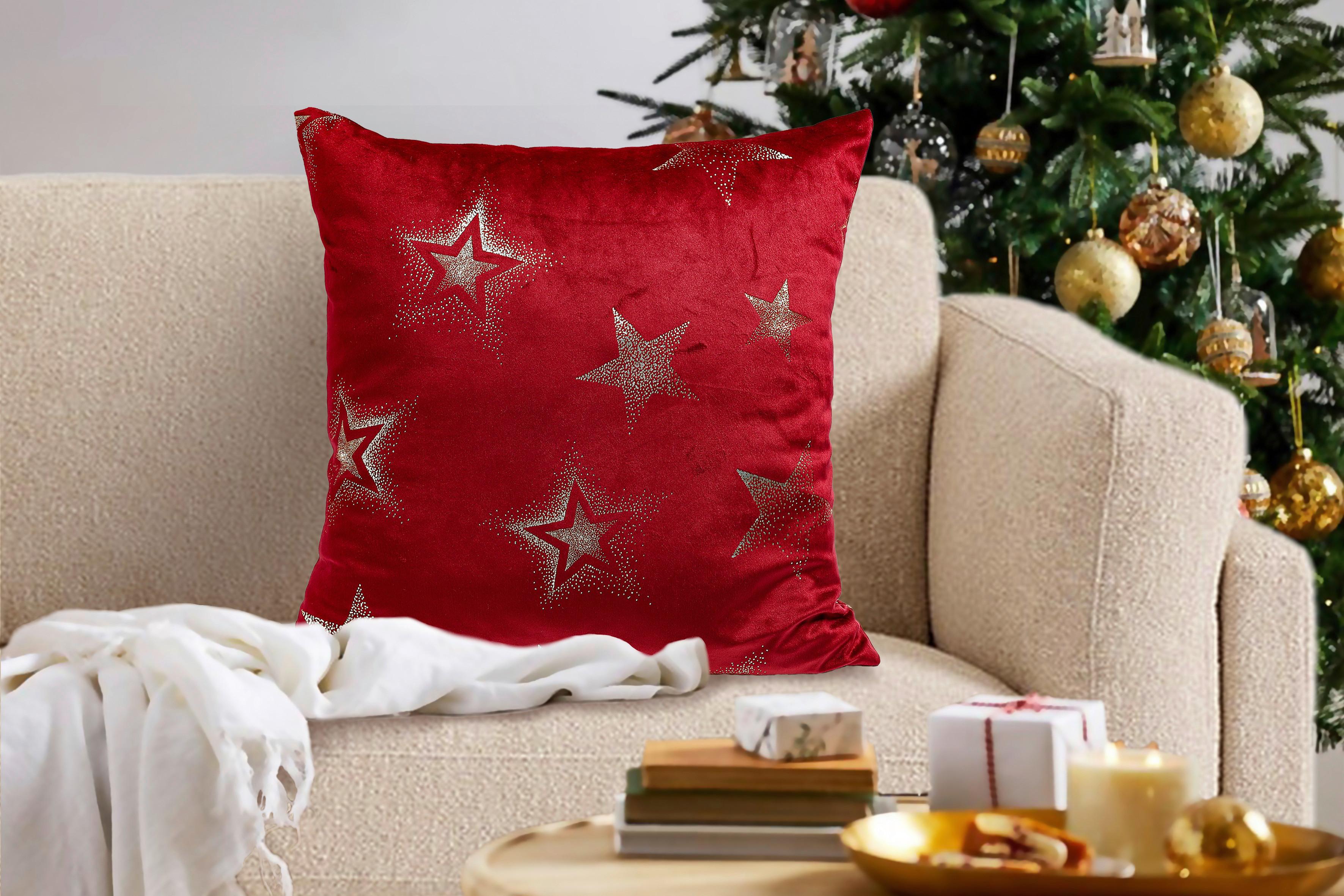 Díszpárna Maria Kb. 45/45cm - piros, Modern, textil (45/45cm) - Luca Bessoni