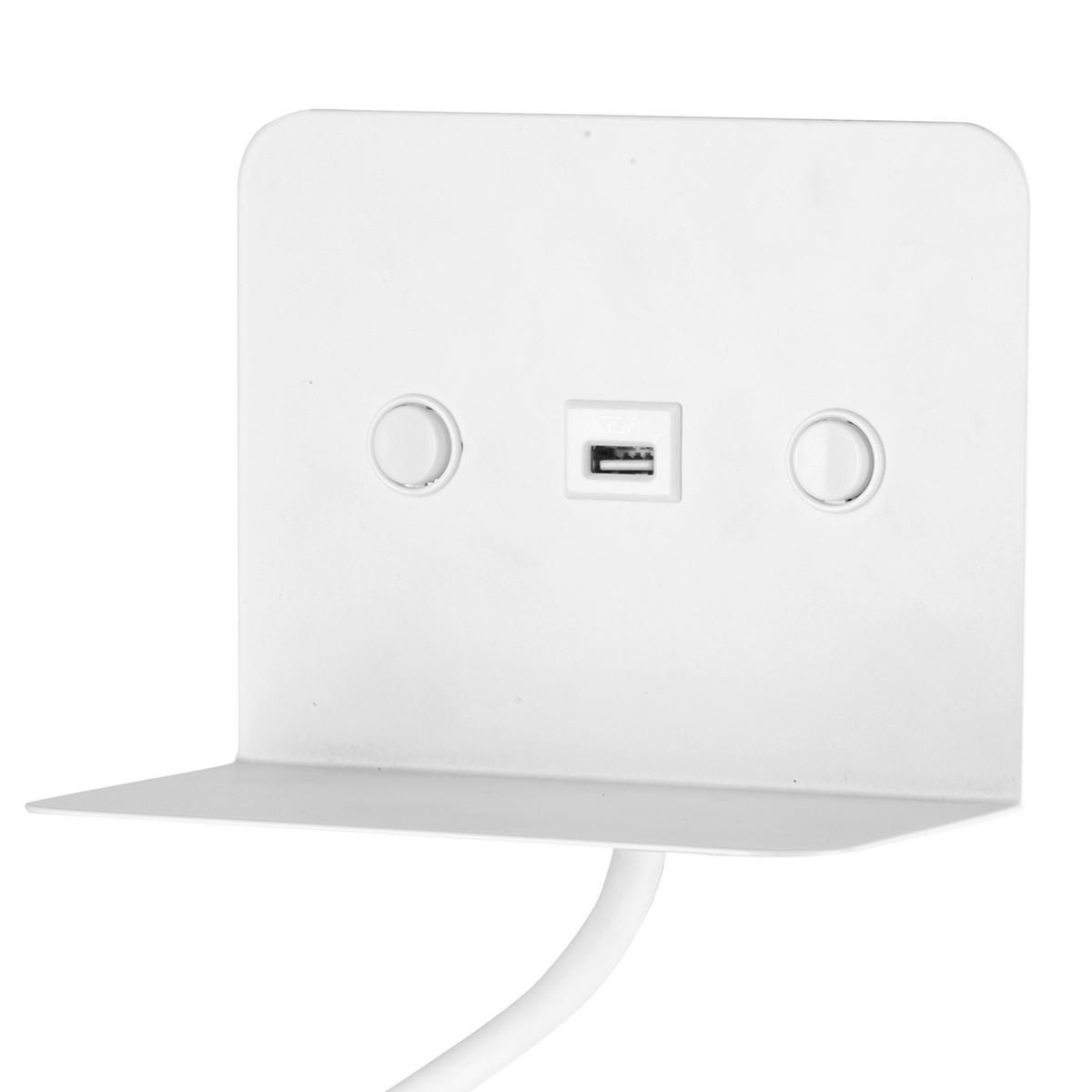 Led-wandleuchte 4884/apb - Weiß, Design, Metall (16/13/46cm)
