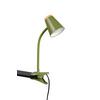LED-Klemmleuchte Pongo Braun Grün B: 9,5 cm - Braun/Grün, Basics, Kunststoff/Metall (33/9,5/32cm)