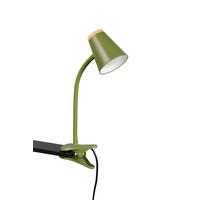 LED-Klemmleuchte Pongo Braun Grün B: 9,5 cm - Braun/Grün, Basics, Kunststoff/Metall (33/9,5/32cm)